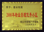 2009年1月6日，商丘桂園榮獲"商丘市物業(yè)管理優(yōu)秀小區(qū)"稱(chēng)號(hào)。